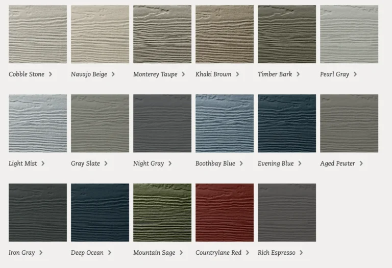James Hardie Statement Collection siding colors